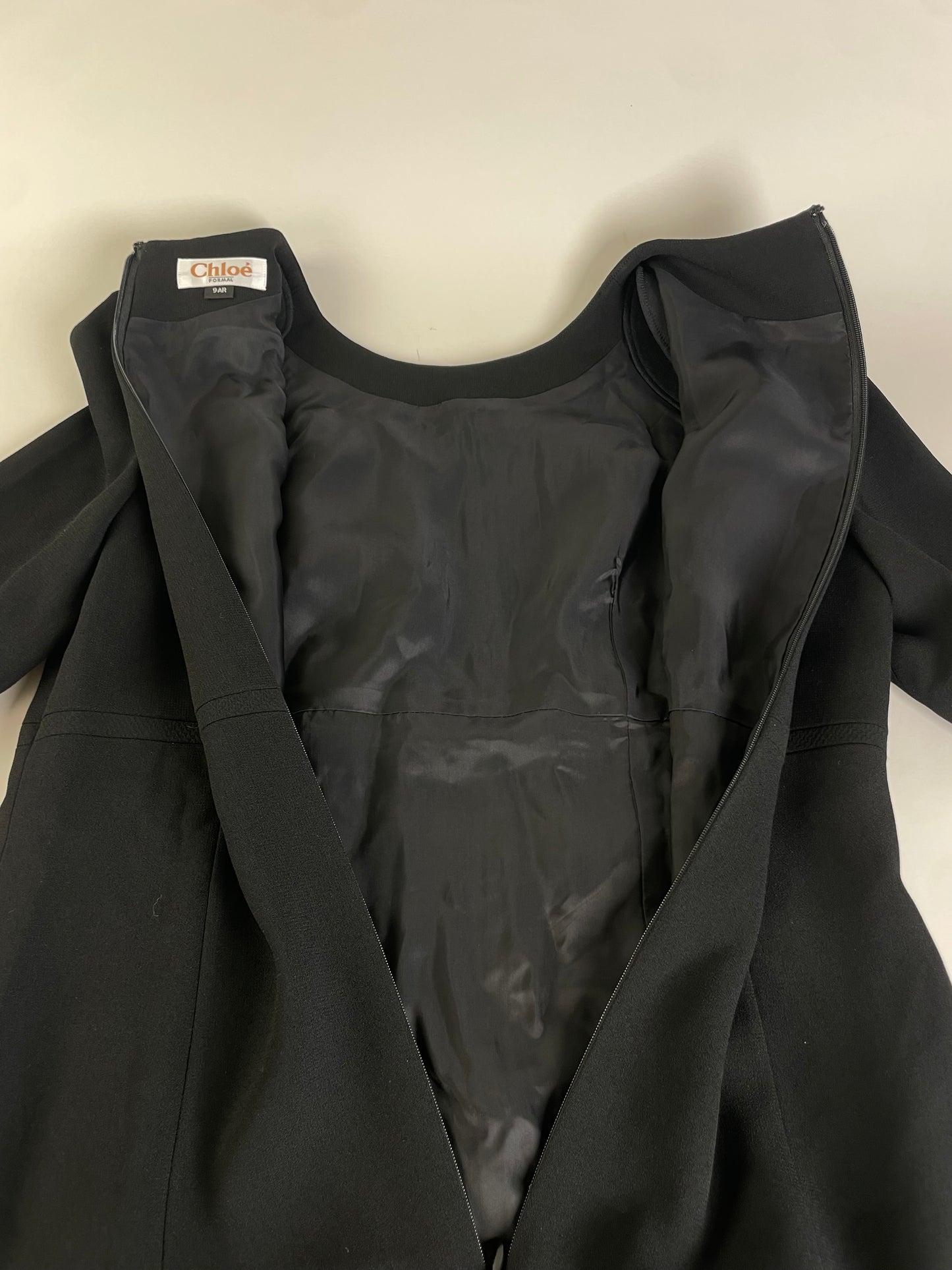 Vintage Chloe Crepe Midi Dress Black M