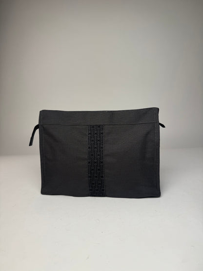Vintage Hermes Paris Clutch Anthracite Black
