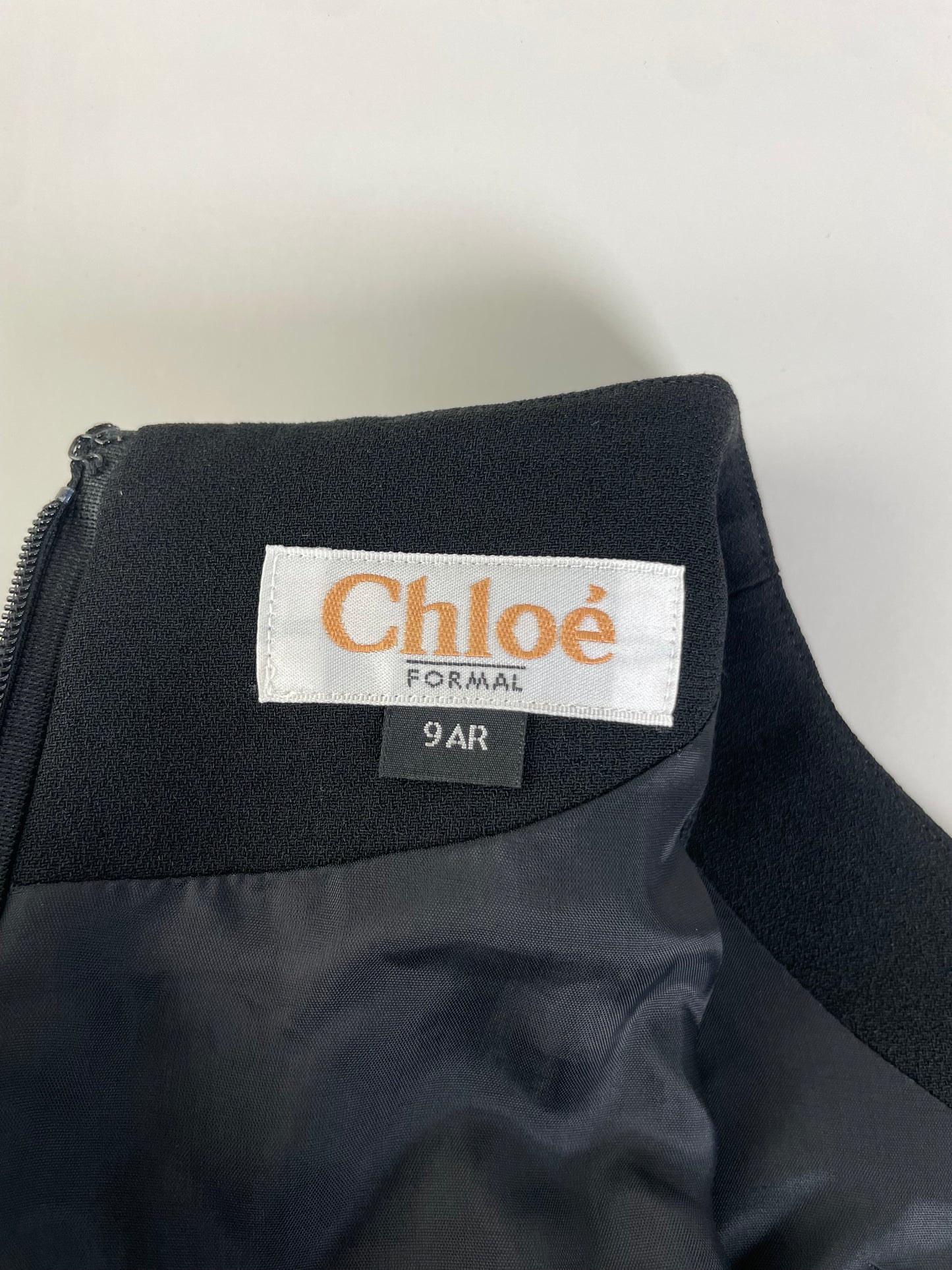 Vintage Chloe Crepe Midi Dress Black M