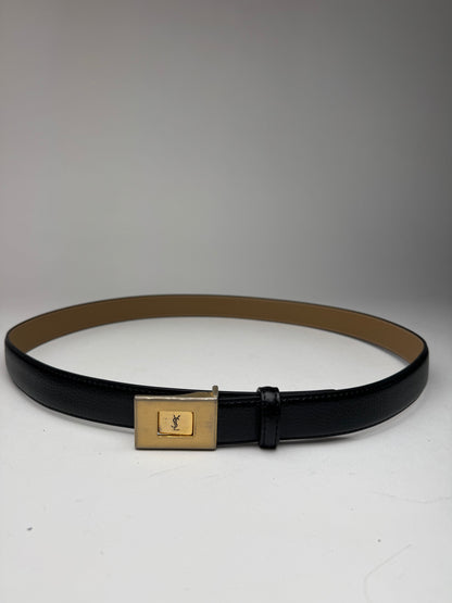 Vintage Yves Saint Laurent Leather belt black