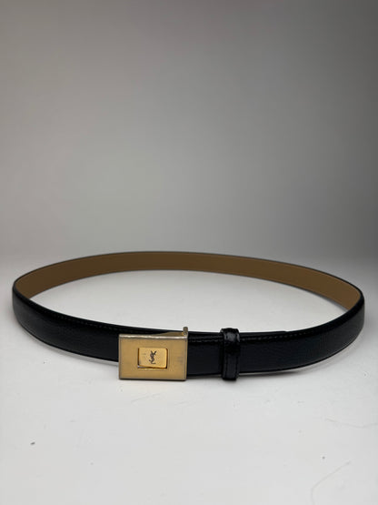 Vintage Yves Saint Laurent Leather belt black