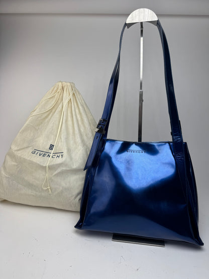 Vintage Givenchy Patent Leather Bag Blue