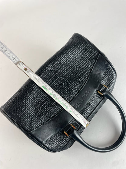 Vintage Courreges Leather Handbag Black