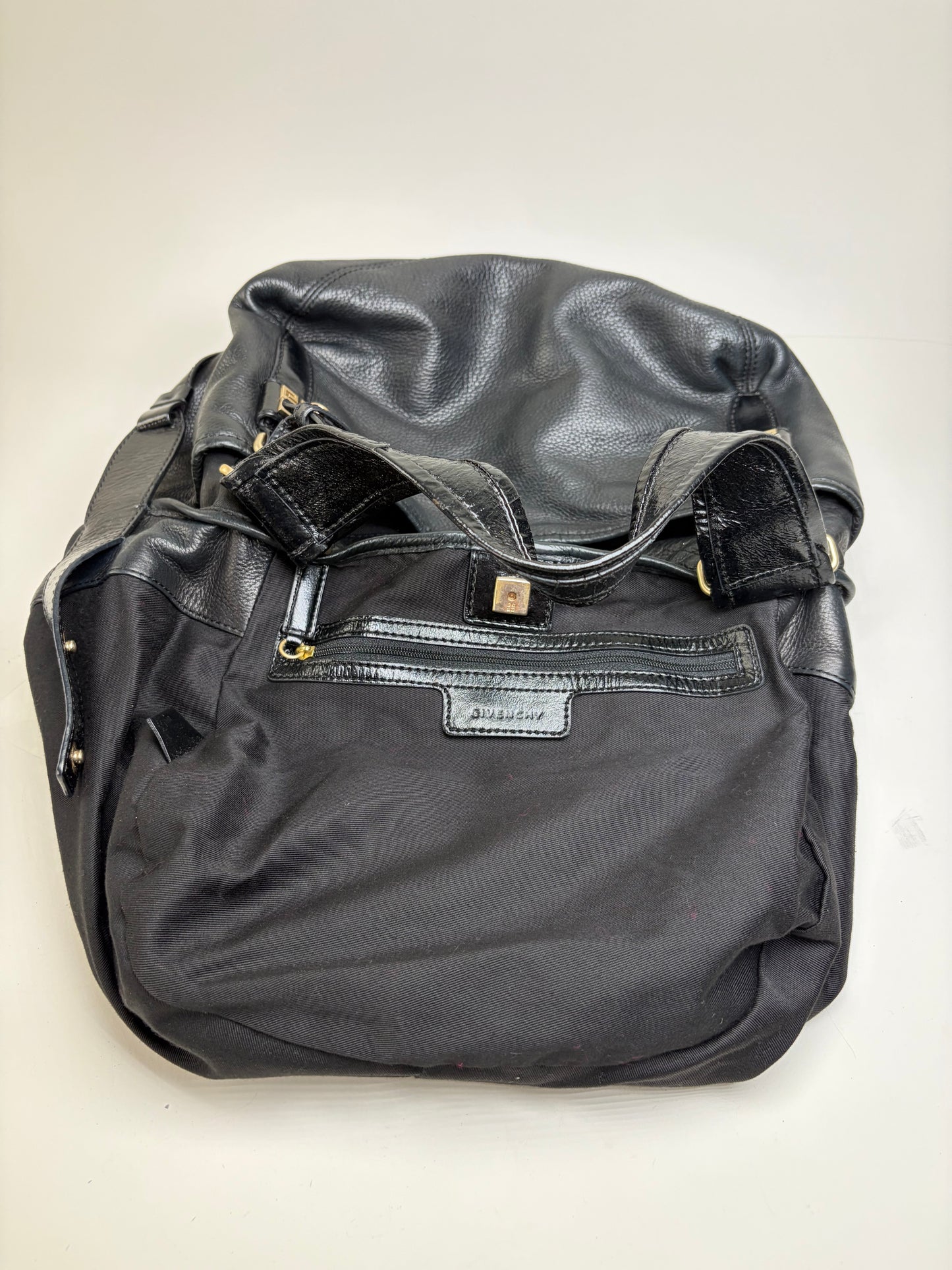 Vintage Givenchy Soft Leather Handbag Black Gold