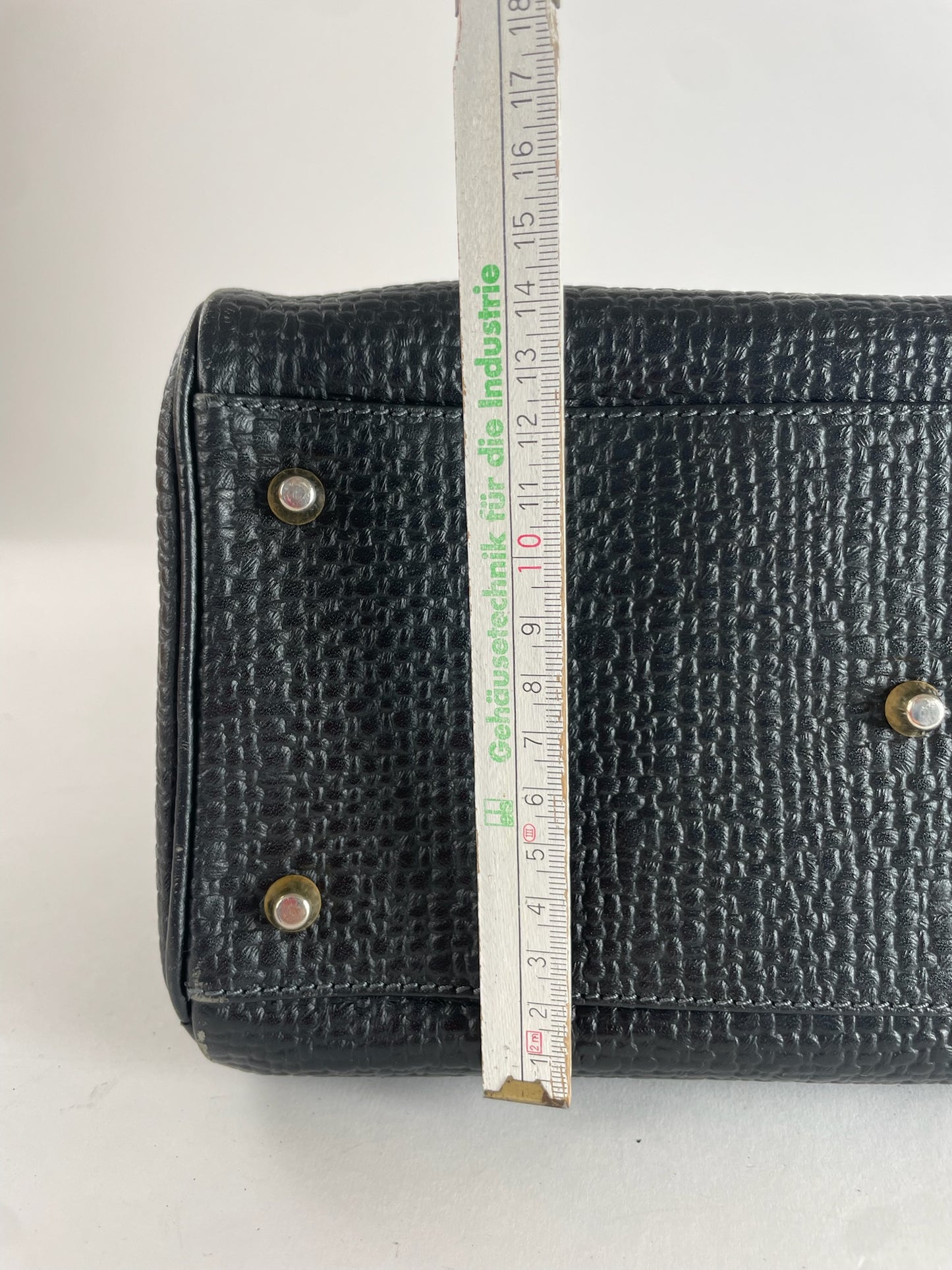 Vintage Courreges Leather Handbag Black