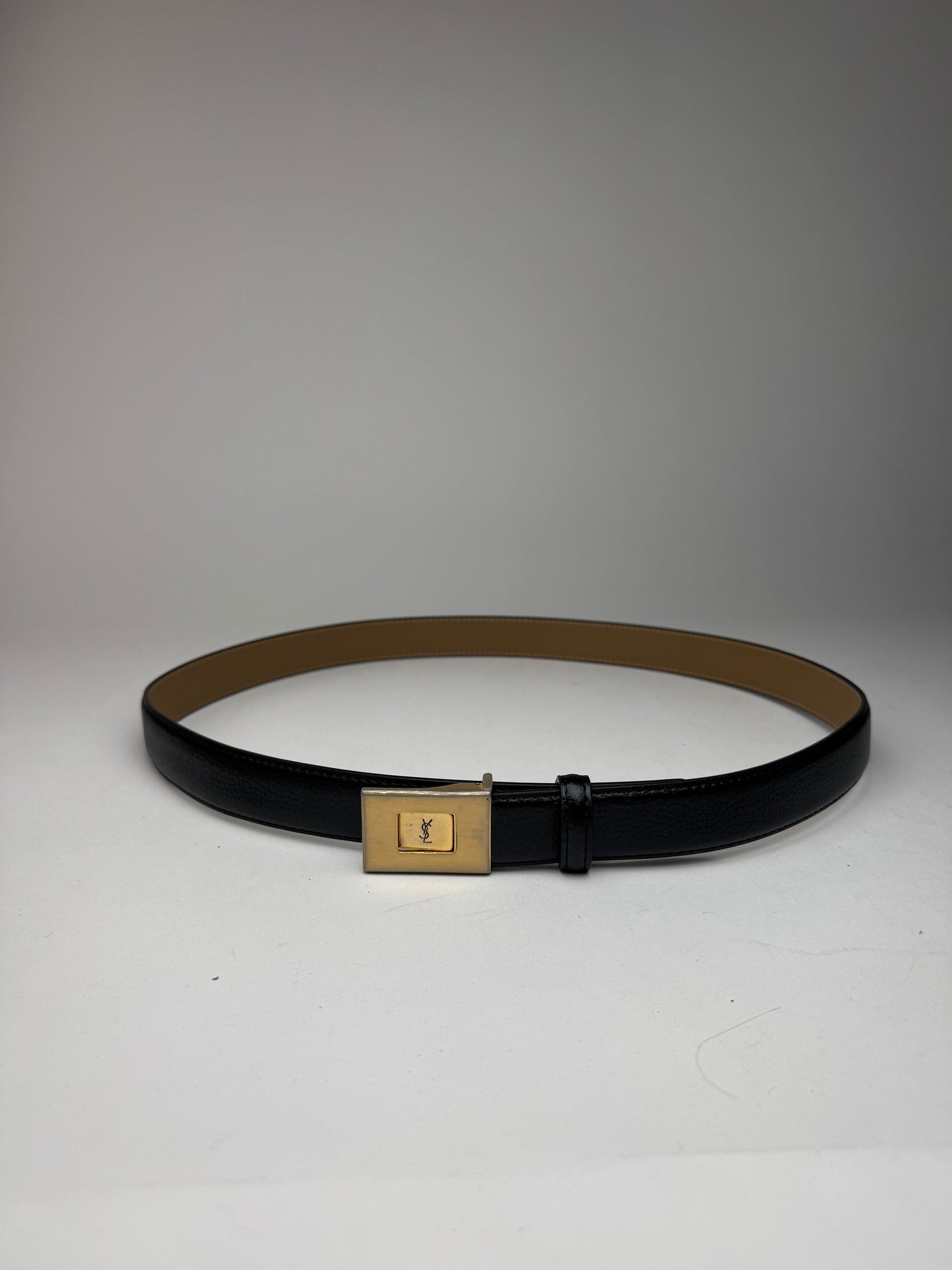 Vintage Yves Saint Laurent Leather belt black