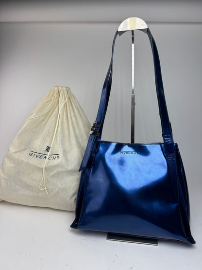 Vintage Givenchy Patent Leather Bag Blue