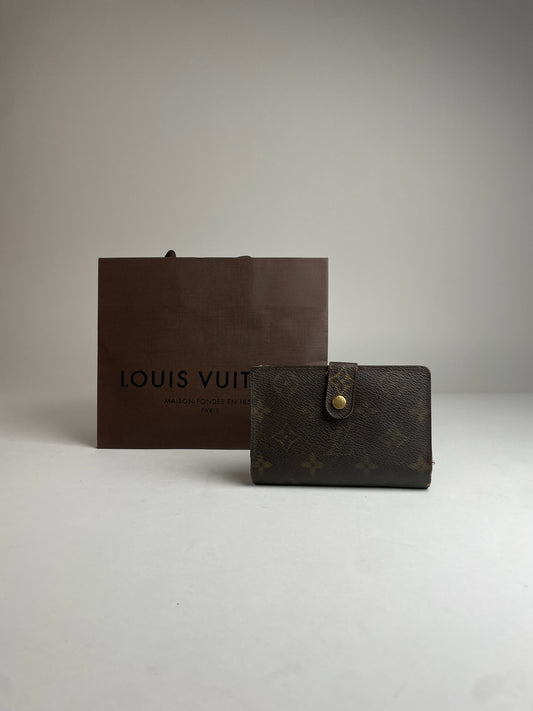 Vintage Louis Vuitton Leather Monogram Wallet Brown