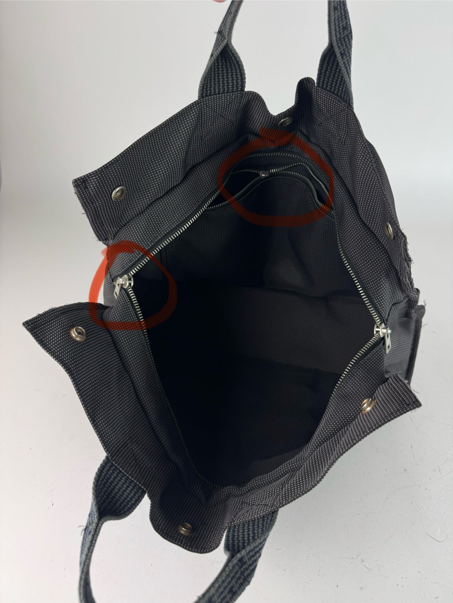 Vintage Hermes Tote Bag Anthracite Black