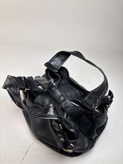Vintage Givenchy Soft Leather Handbag Black Gold