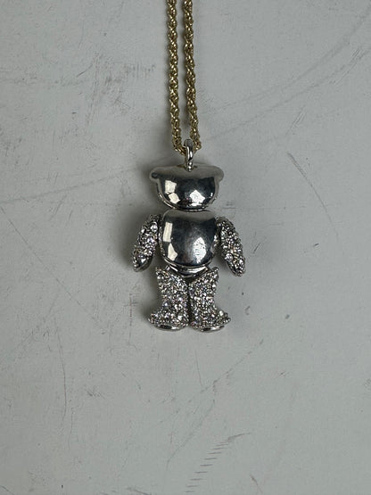 Vintage Vivienne Westwood Teddy Bear Necklace Gold Silver