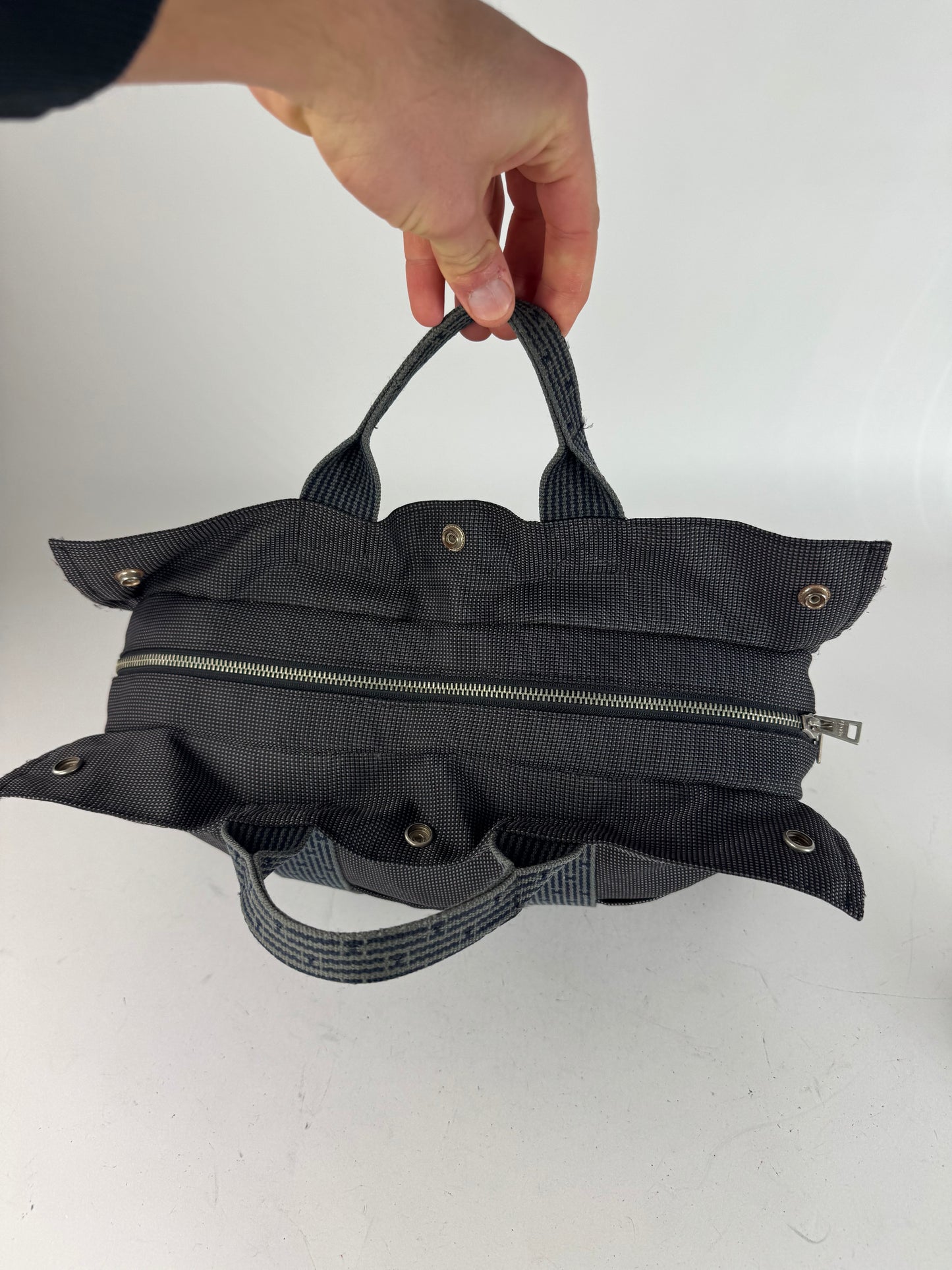 Vintage Hermes Tote Bag Anthracite Black