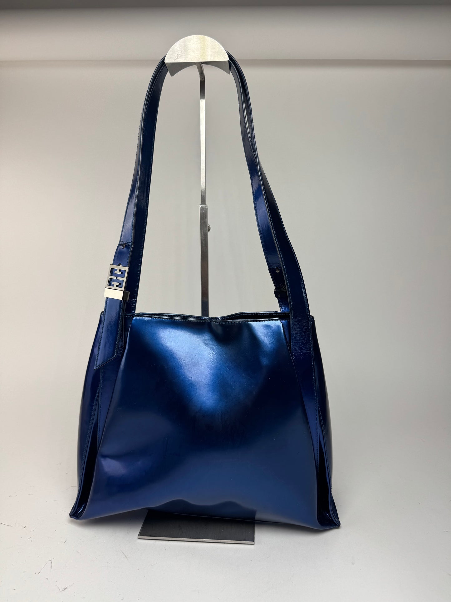 Vintage Givenchy Patent Leather Bag Blue