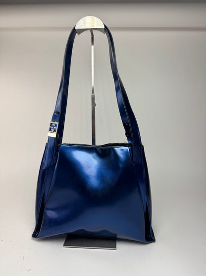 Vintage Givenchy Patent Leather Bag Blue