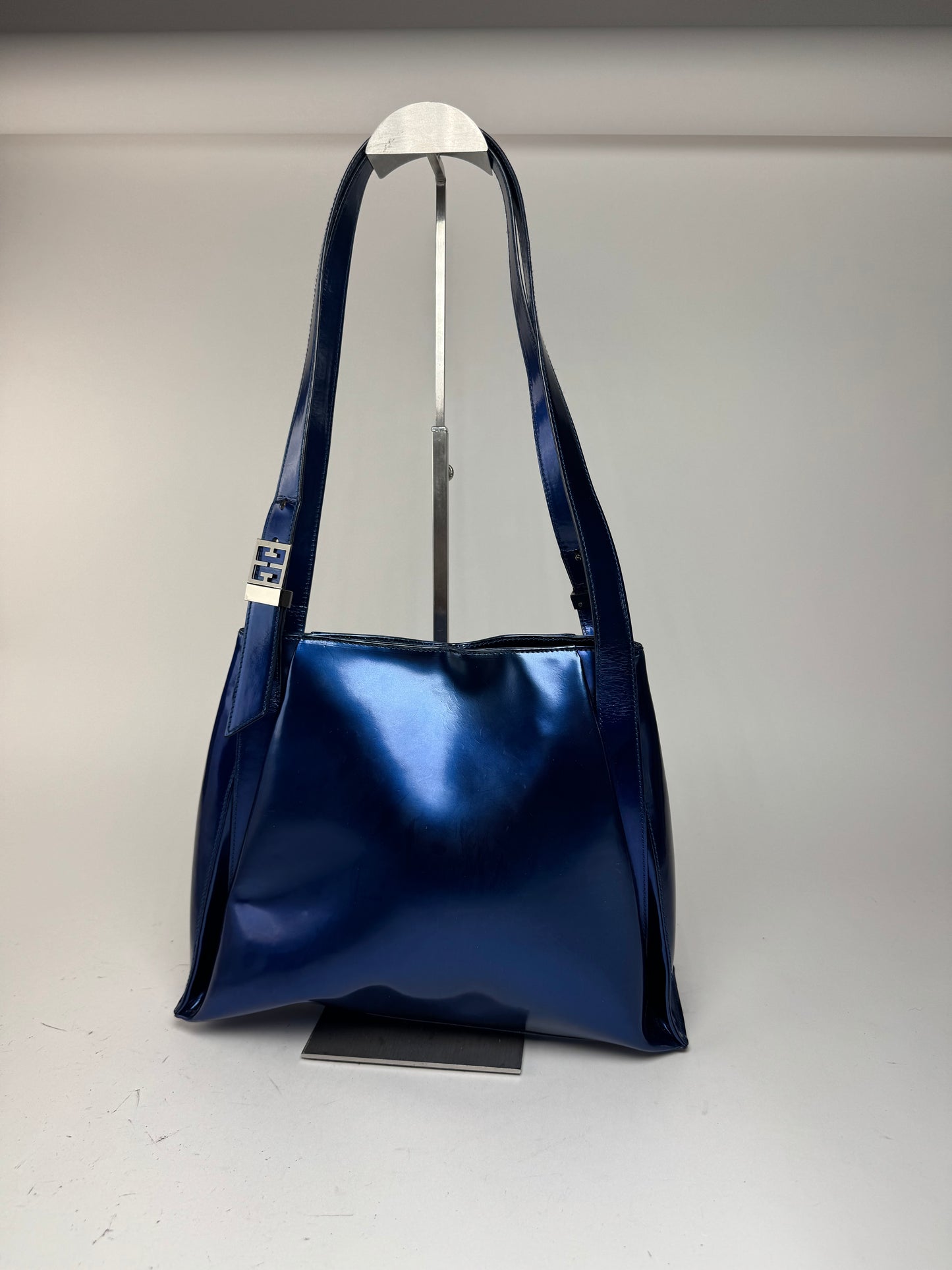 Vintage Givenchy Patent Leather Bag Blue