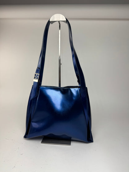 Vintage Givenchy Patent Leather Bag Blue