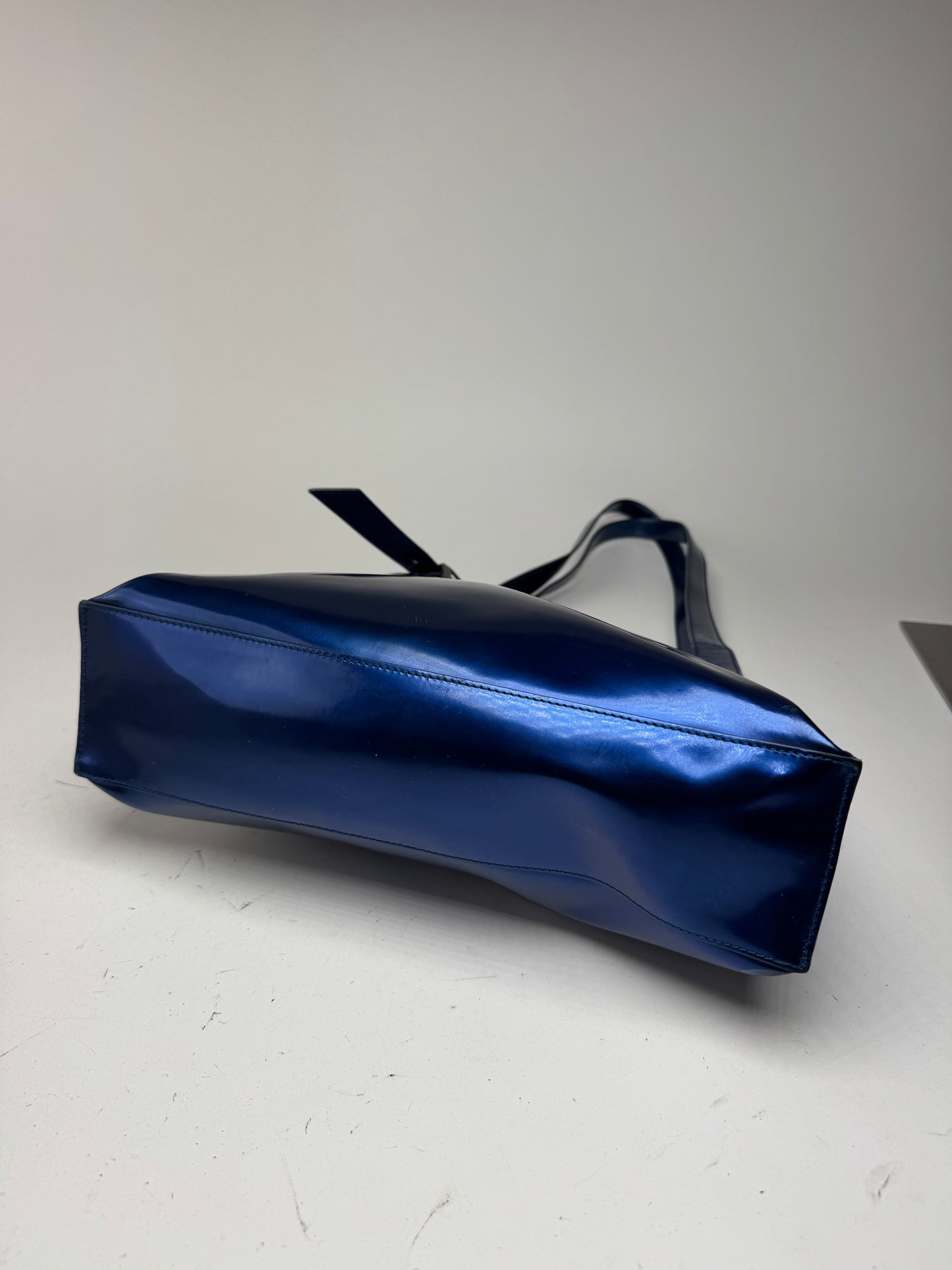 Vintage Givenchy Patent Leather Bag Blue