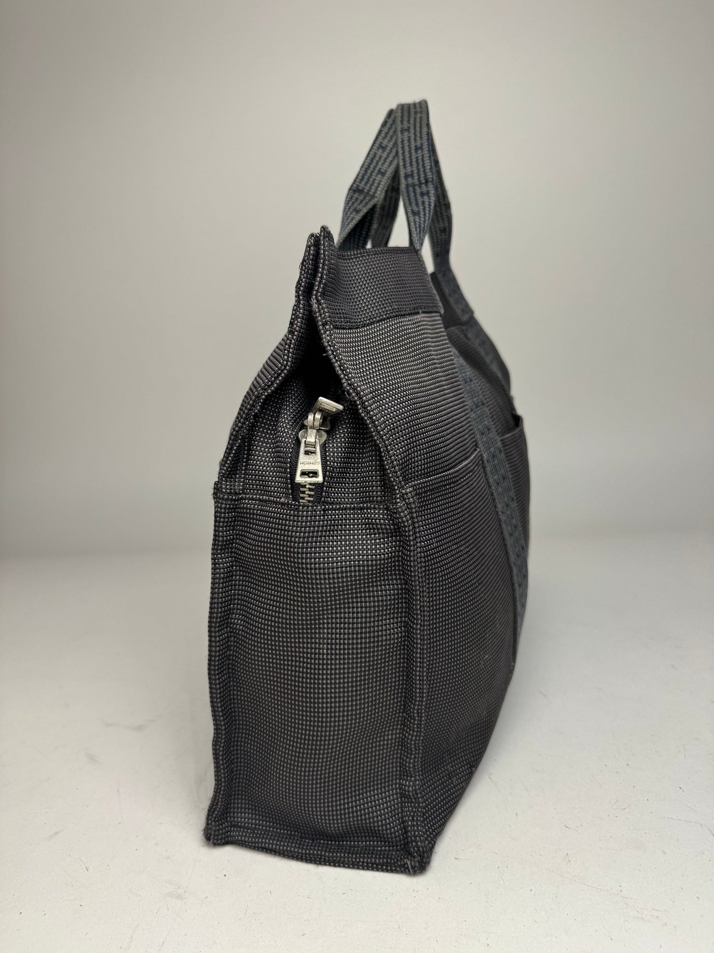 Vintage Hermes Tote Bag Anthracite Black