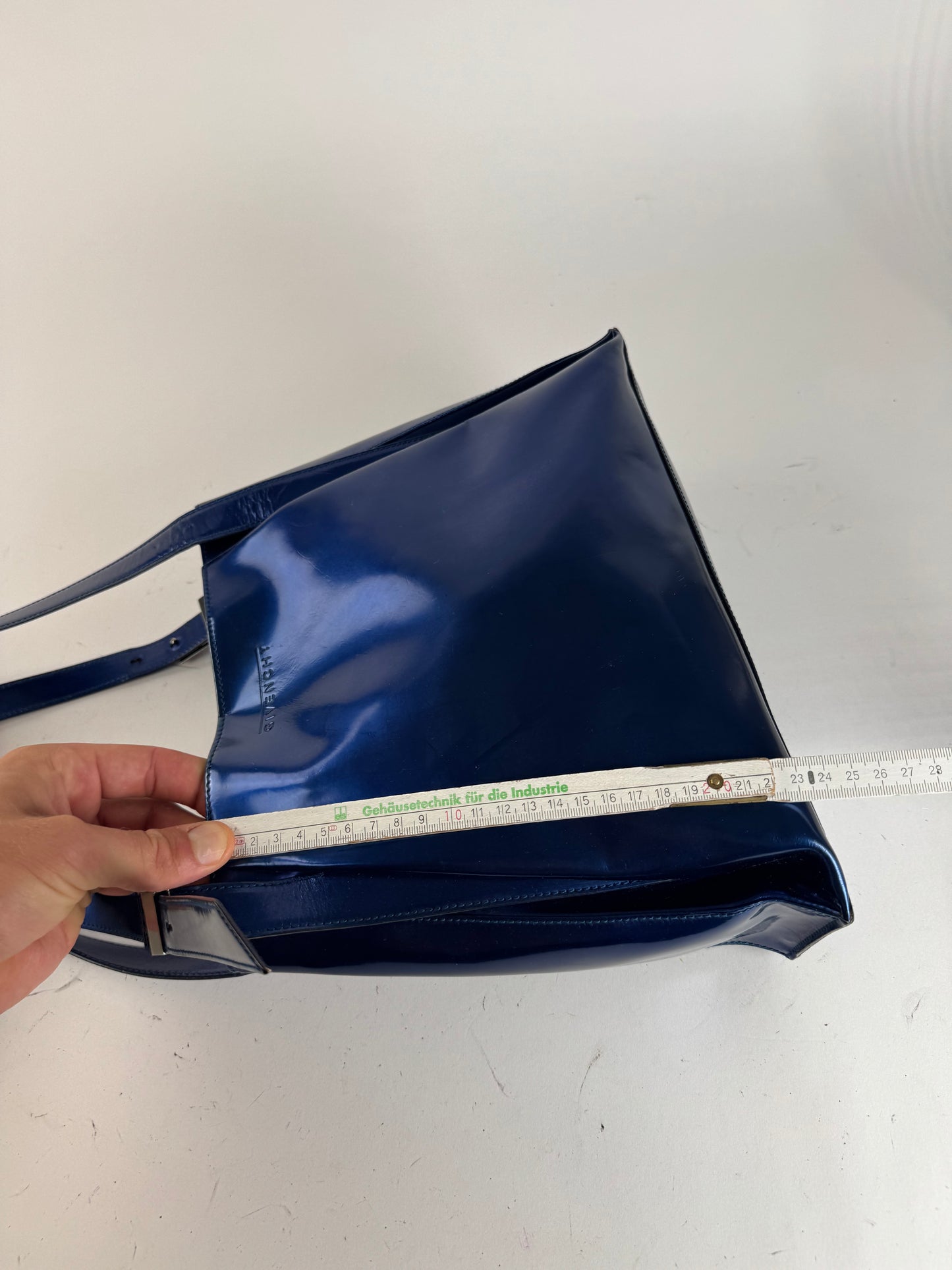 Vintage Givenchy Patent Leather Bag Blue