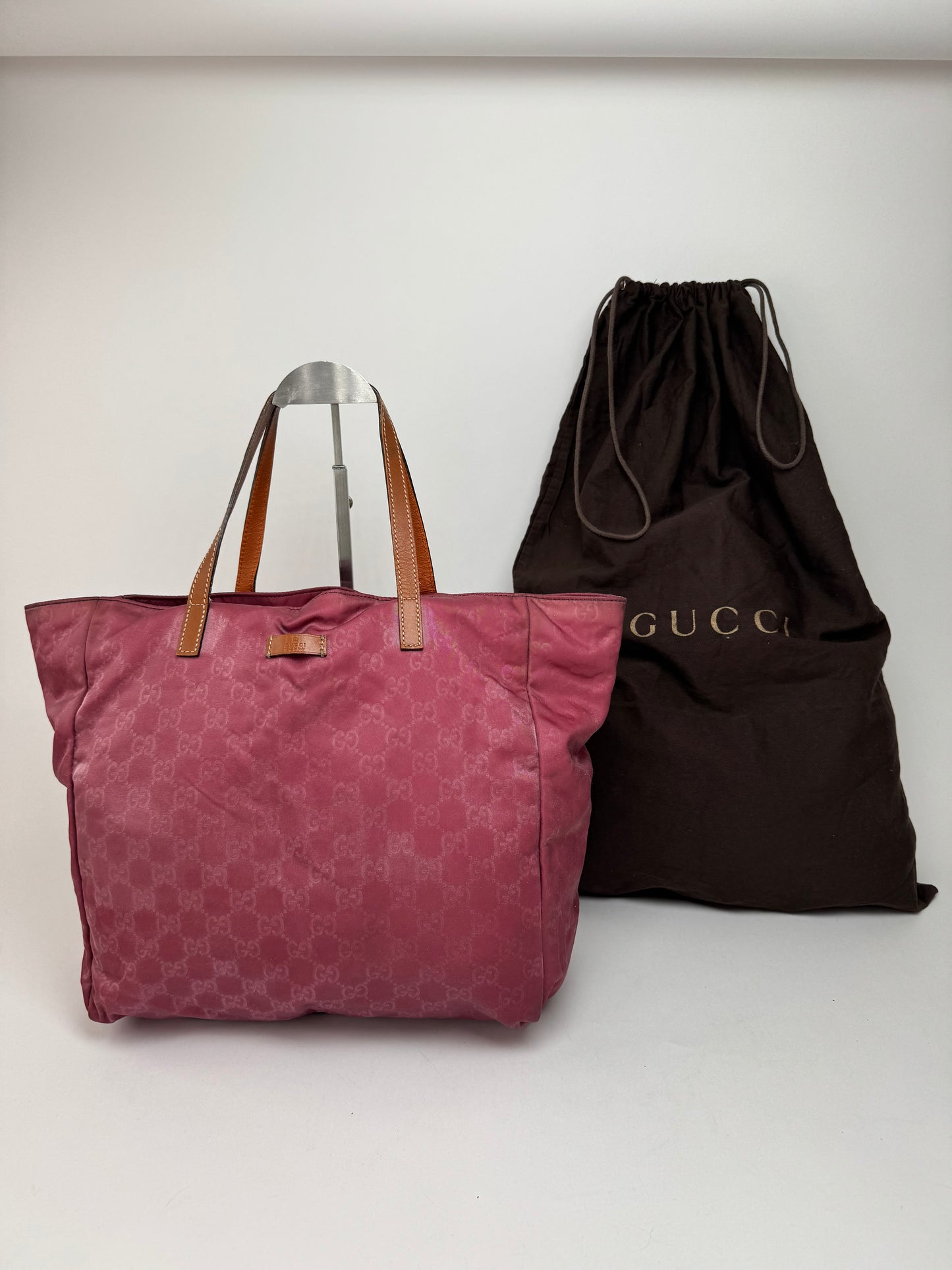 Vintage Gucci Canvas Monogram Shopper bag purple