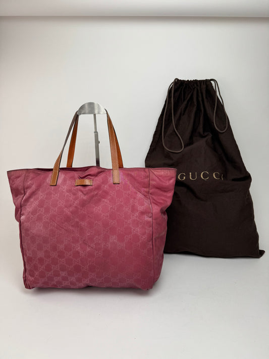 Vintage Gucci Canvas Monogram Shopper bag purple