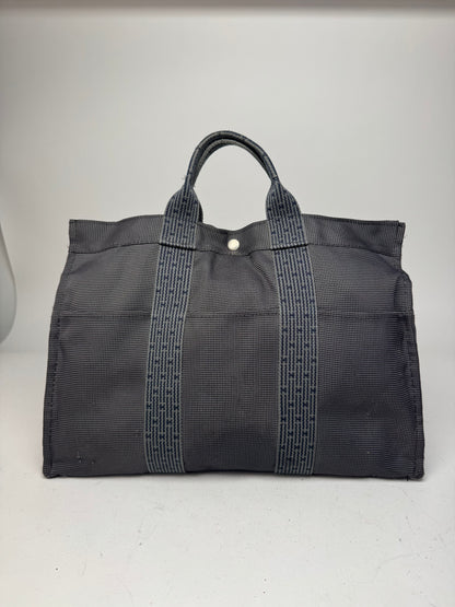 Vintage Hermes Tote Bag Anthracite Black