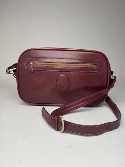 Vintage Cartier Leather Bag Burgundy