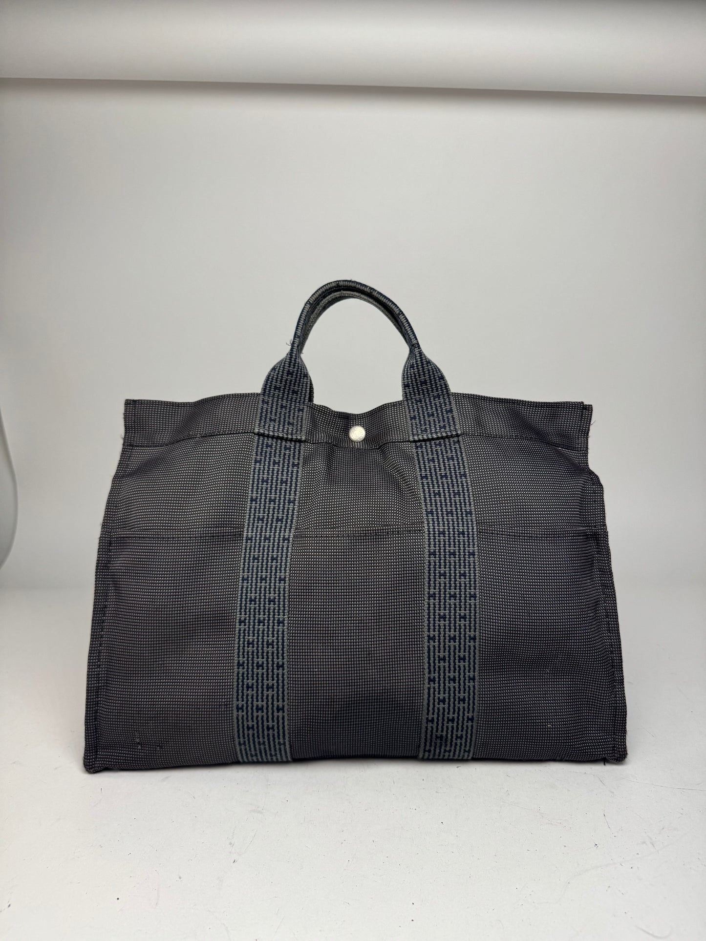 Vintage Hermes Tote Bag Anthracite Black