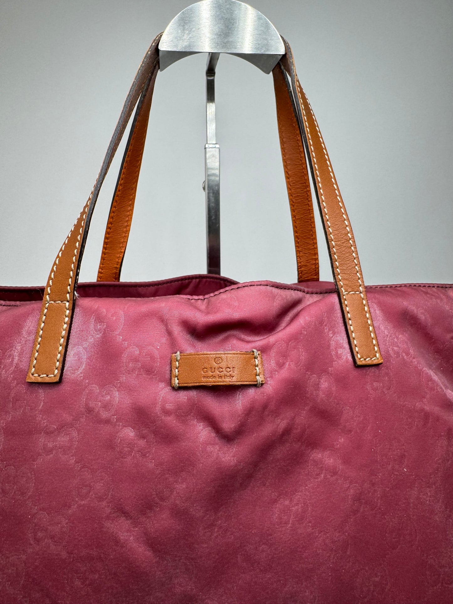 Vintage Gucci Canvas Monogram Shopper bag purple