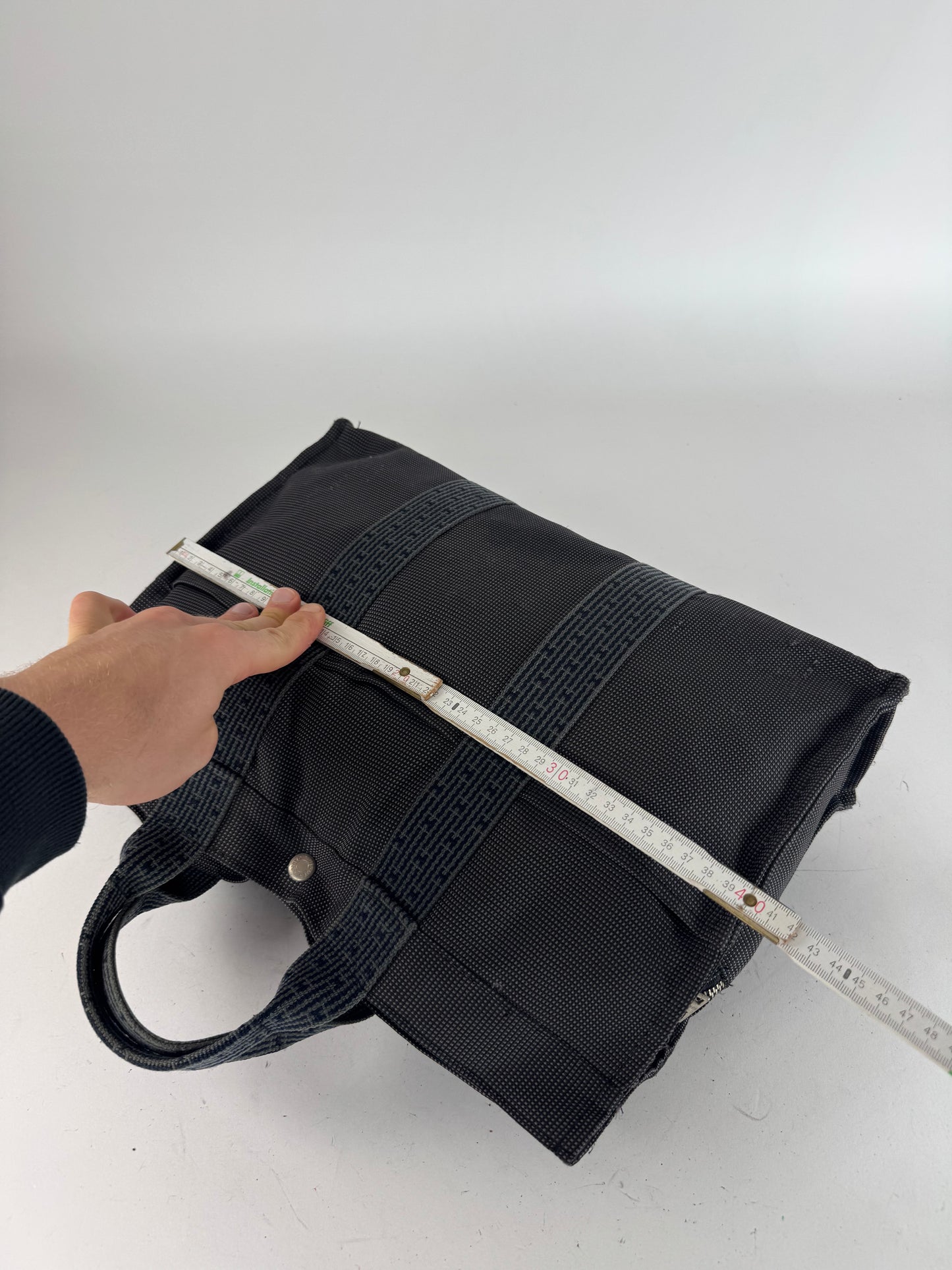 Vintage Hermes Tote Bag Anthracite Black