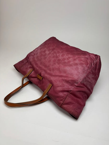 Vintage Gucci Canvas Monogram Shopper bag purple