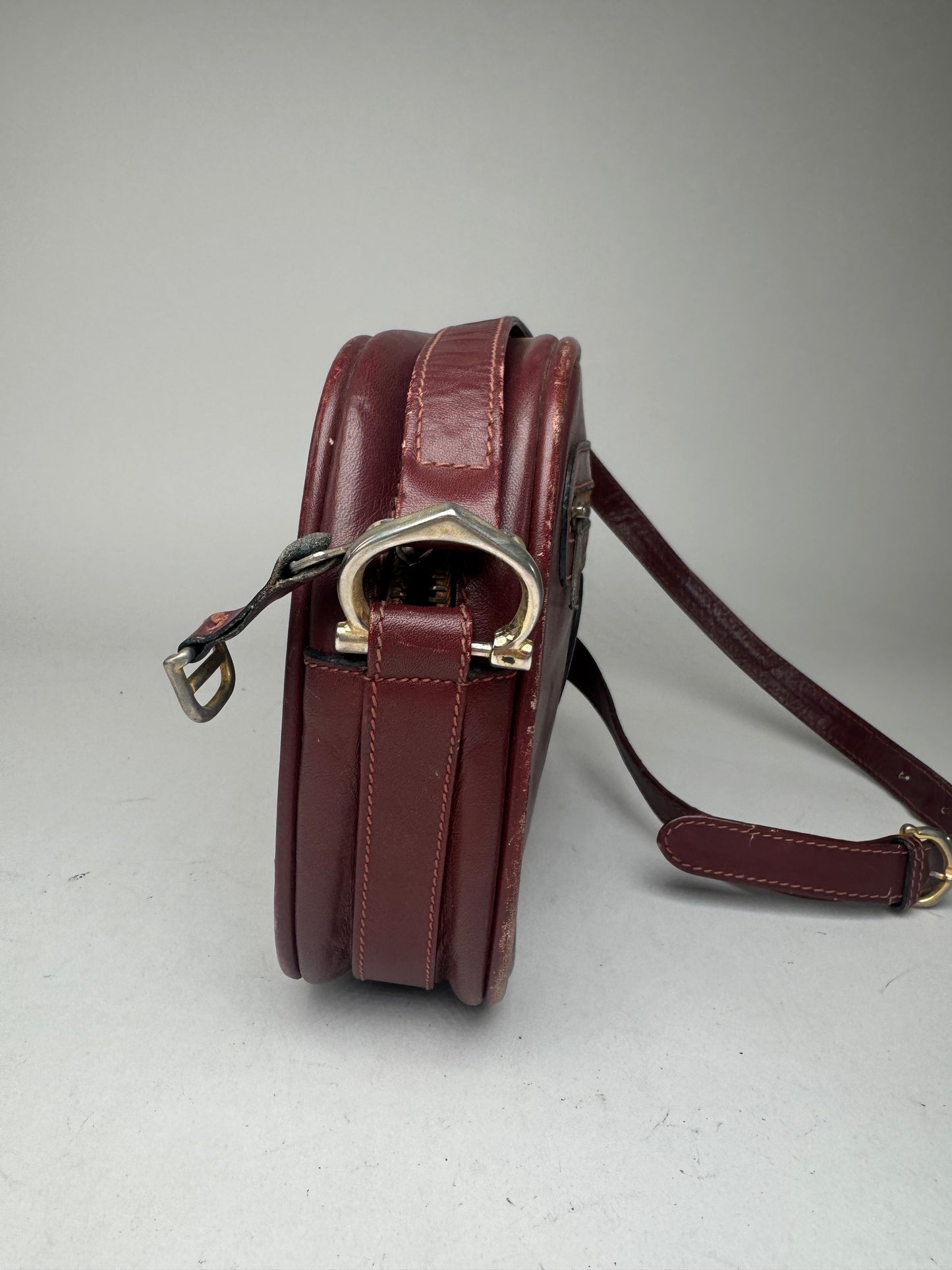 Vintage Cartier Leather Bag Burgundy