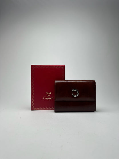 Vintage Cartier patent leather Panthere wallet red