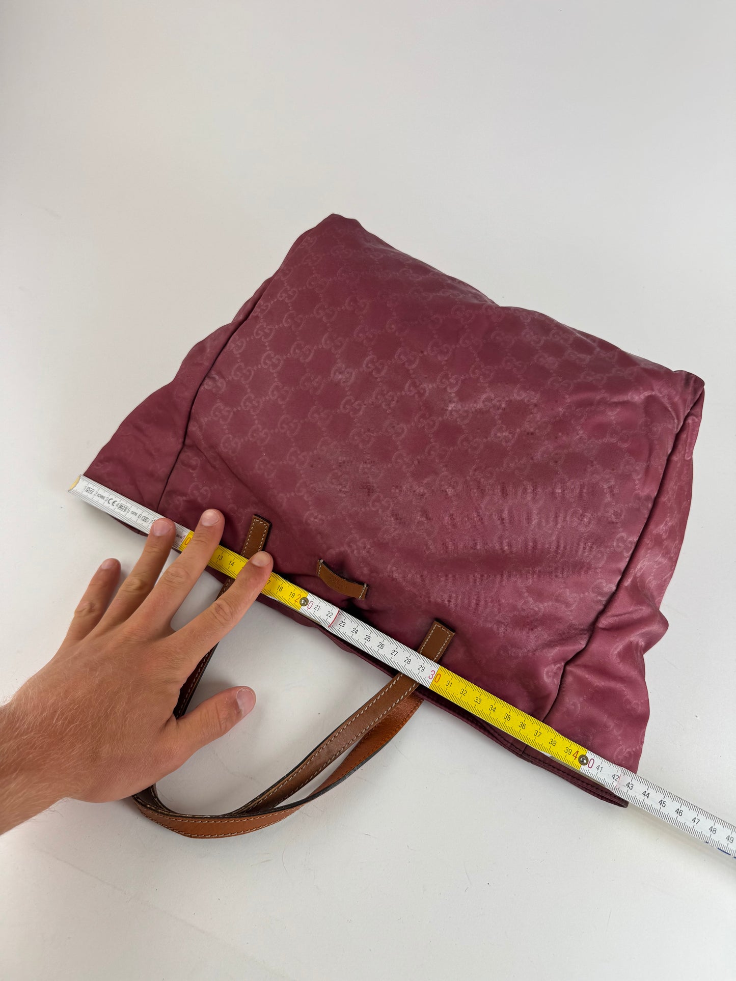 Vintage Gucci Canvas Monogram Shopper bag purple