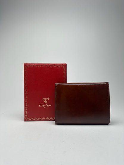 Vintage Cartier patent leather Panthere wallet red