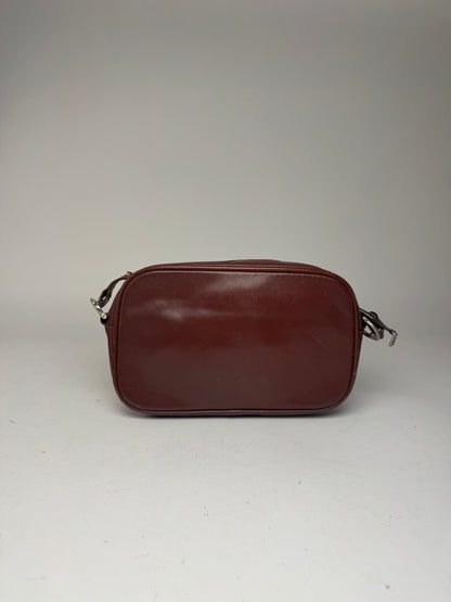 Vintage Cartier Leather Bag Burgundy