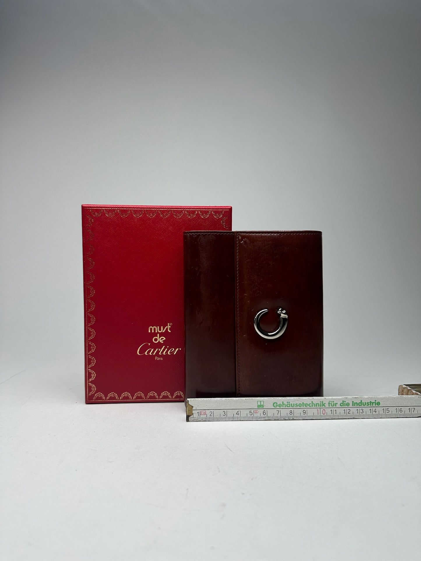 Vintage Cartier patent leather Panthere wallet red