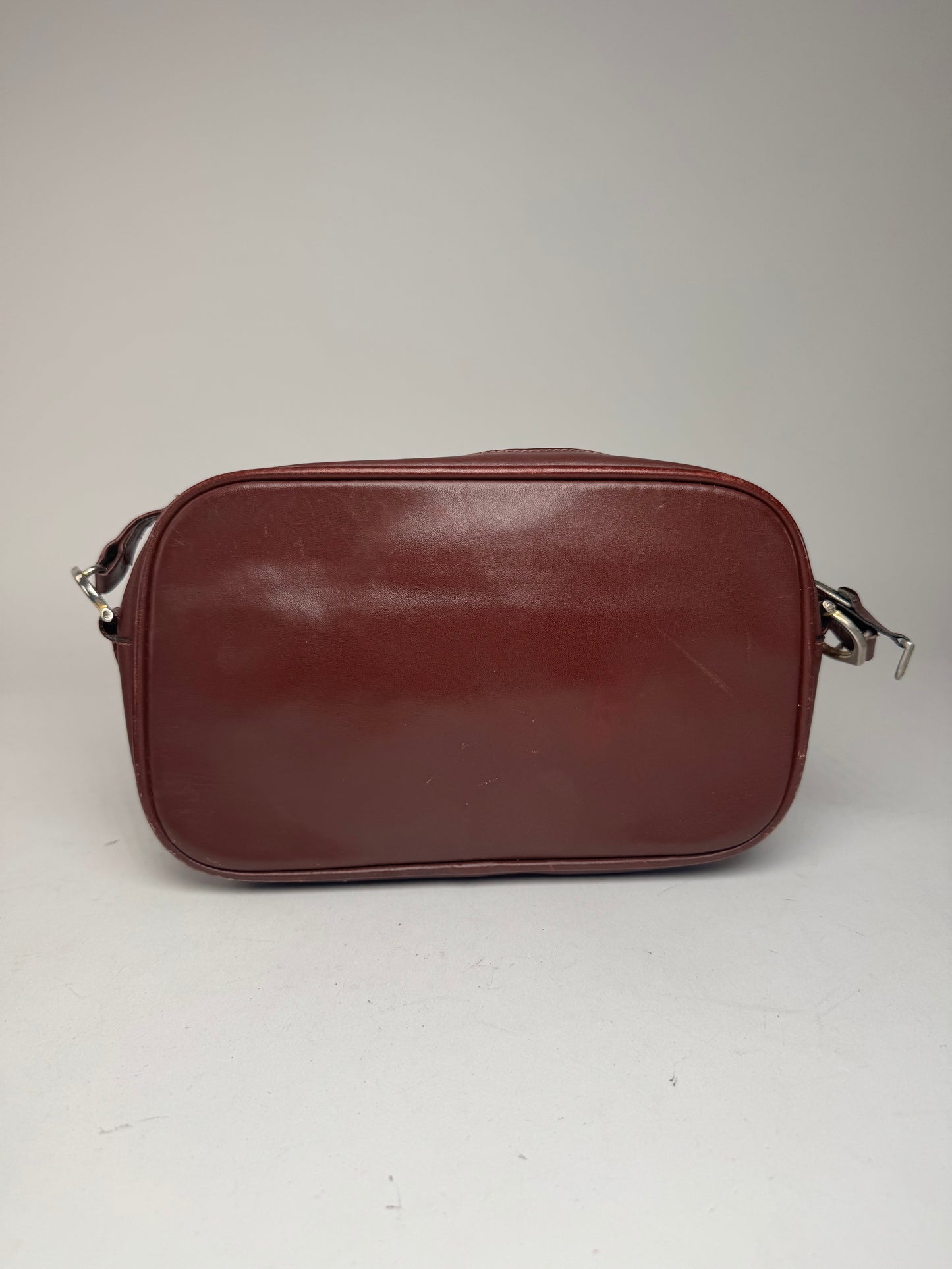Vintage Cartier Leather Bag Burgundy