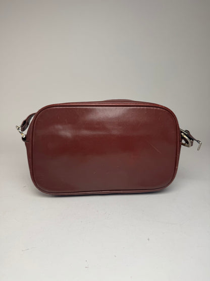 Vintage Cartier Leather Bag Burgundy