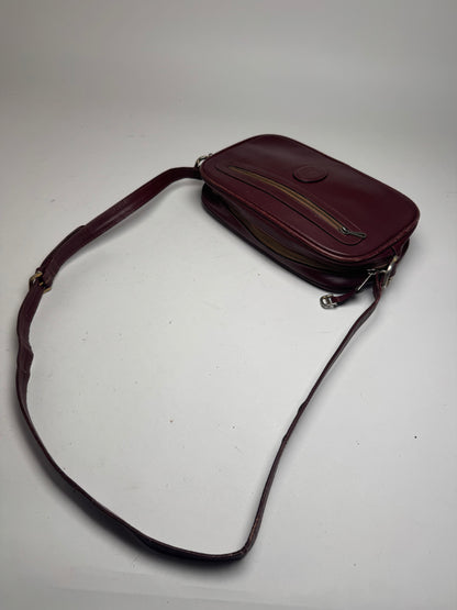 Vintage Cartier Leather Bag Burgundy