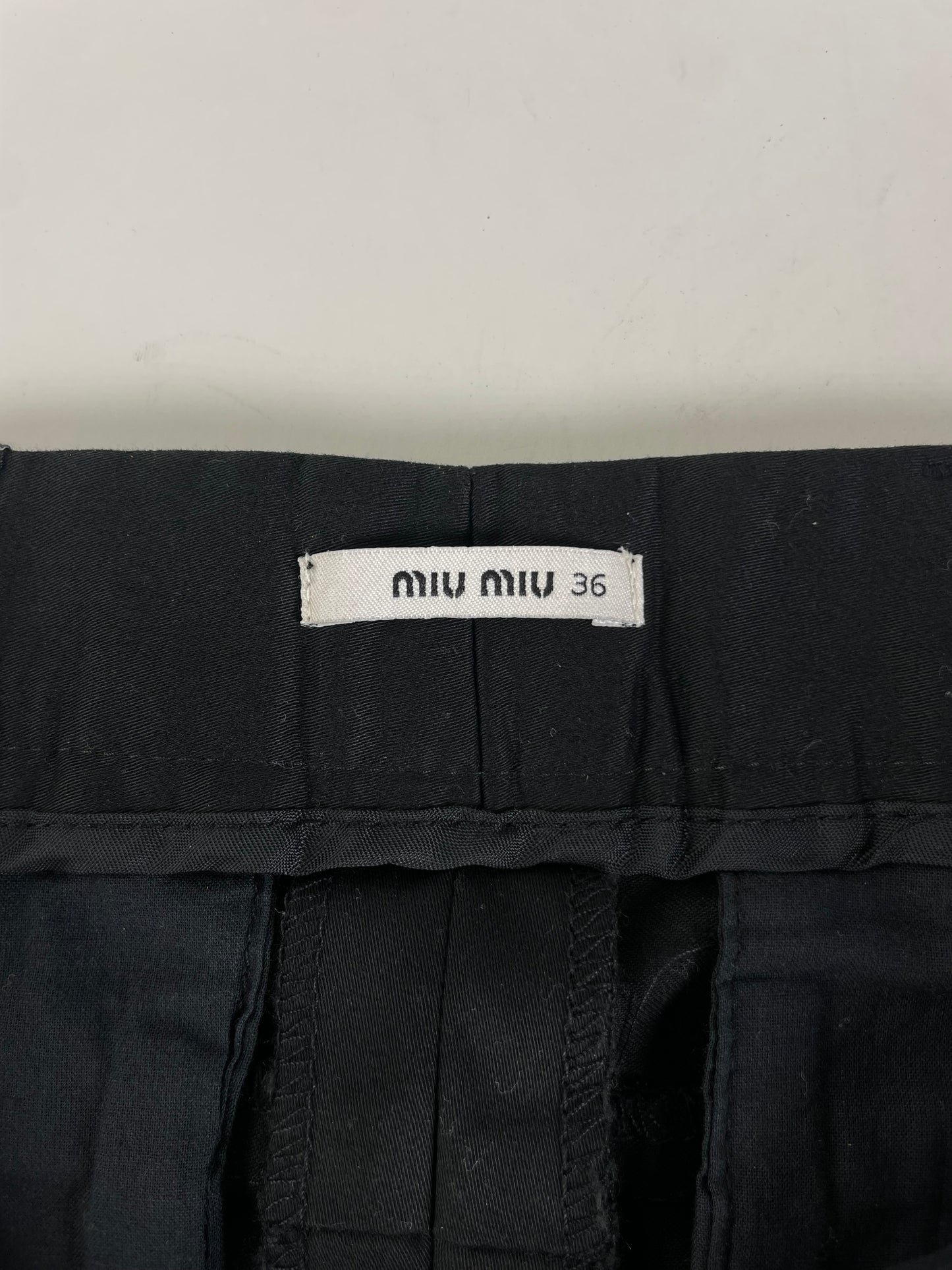 Vintage Miu Miu Viscose Trousers Black S
