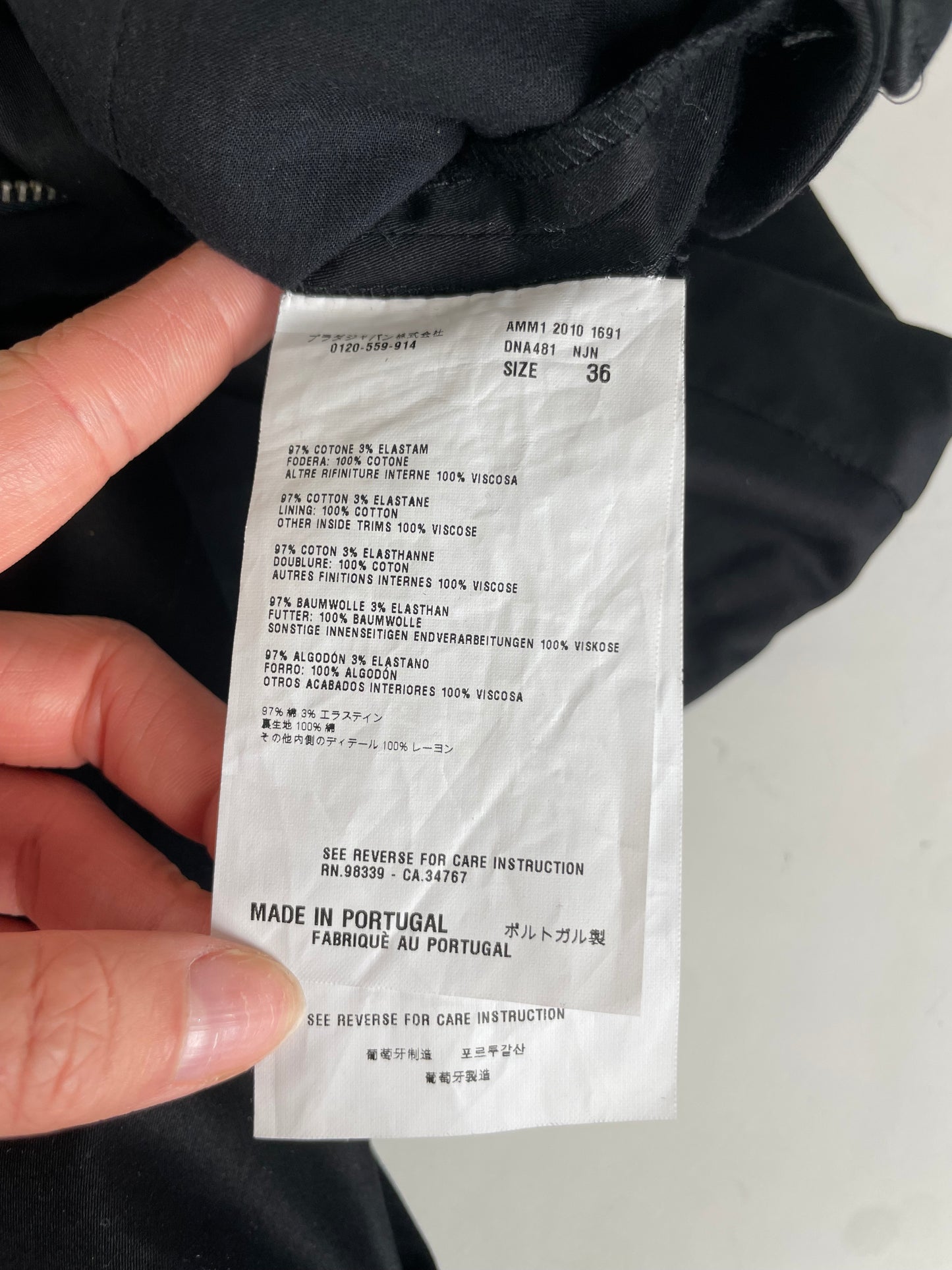 Vintage Miu Miu Viscose Trousers Black S