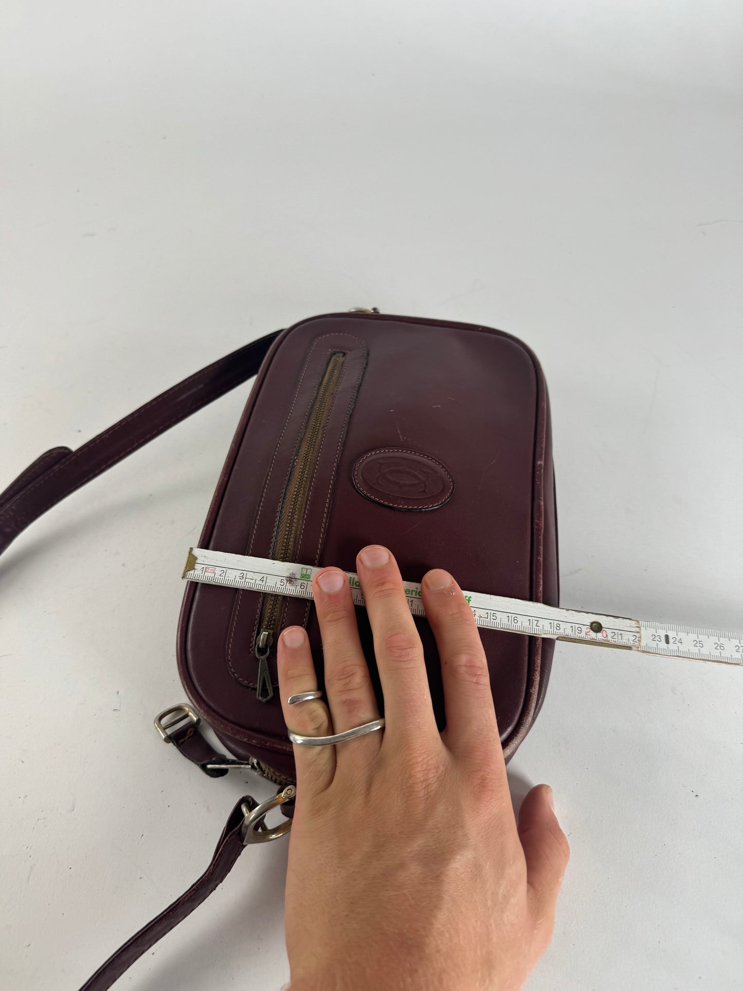 Vintage Cartier Leather Bag Burgundy