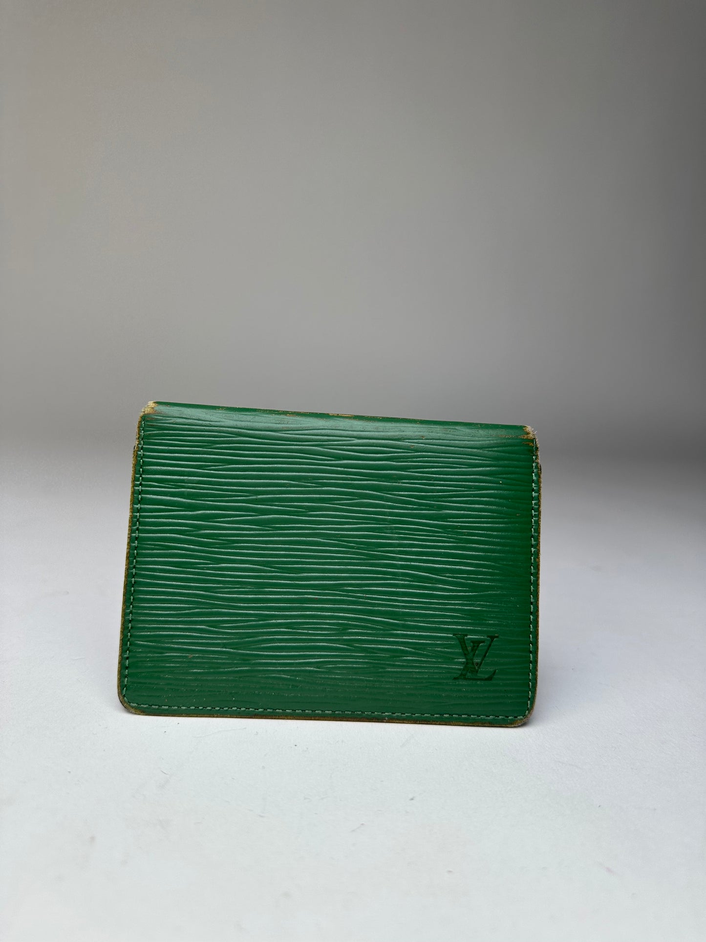 Vintage Louis Vuitton Epi Card Holder Green