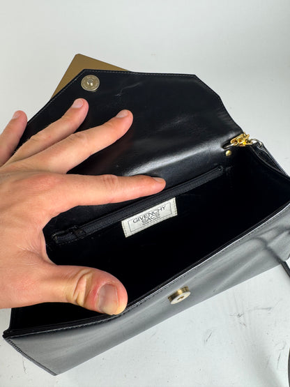 Sac vintage Givenchy en cuir noir à double sens