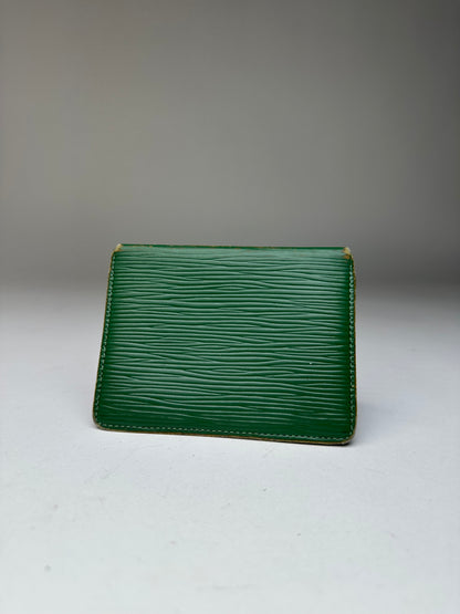 Vintage Louis Vuitton Epi Card Holder Green