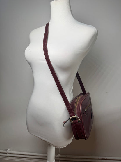 Vintage Cartier Leather Bag Burgundy