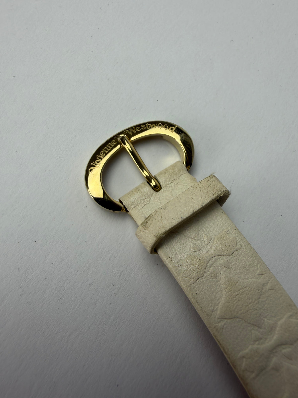 Vintage Vivienne Westwood Orb Charm Watch Cream Gold c. 2000s