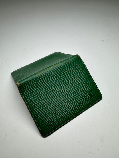 Vintage Louis Vuitton Epi Card Holder Green