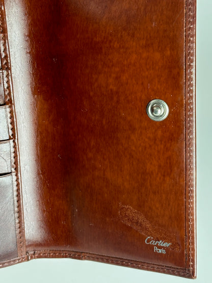 Vintage Cartier patent leather Panthere wallet red